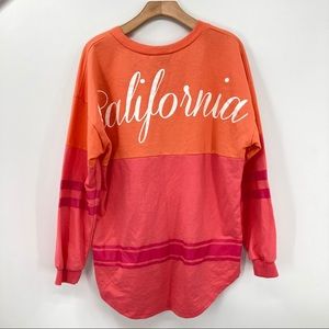 Rue 21 California Coral Pink & Orange Long Sleeve